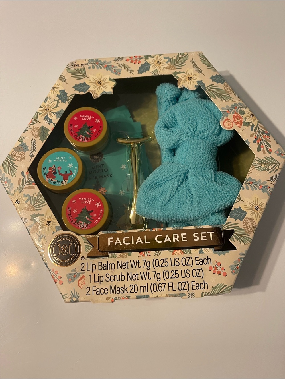 Expressions Facial Care Set - Turquoise & Gold Accents